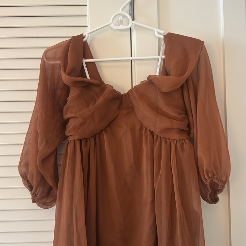 Rust Colored Mini Dress - Picture 2 of 6